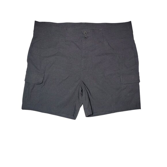Eddie Bauer Shorts Womens 14 Summer Trail Cargo Black High Rise Stretch 5.5" - Picture 1 of 7